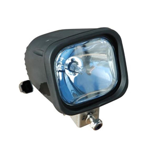 Newalthlete 12 - 24V DC & 35 watt Black HID Equipment Spotlight 4 in. Square - 3200 Lumens - Spot Beam NE3029535 - main